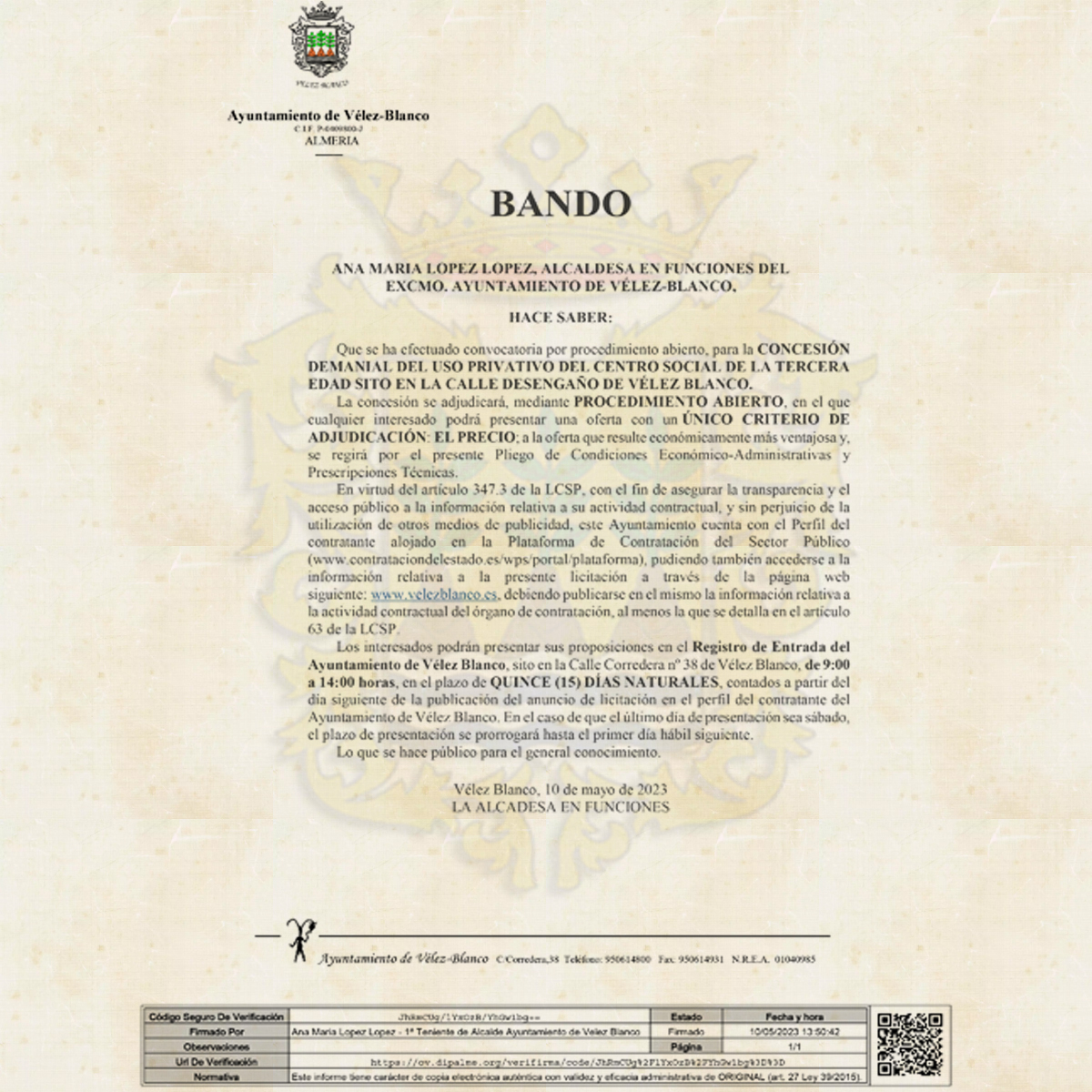 BANDO MUNICIPAL